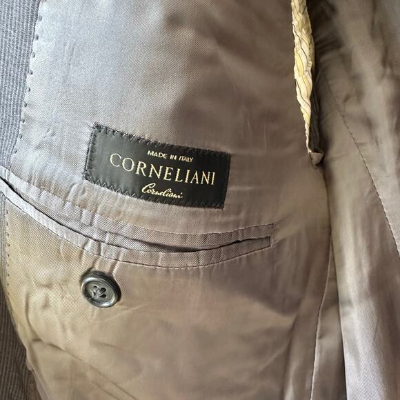 Corneliani Made in Italy Gray Wool Silk Blazer Jacket Size 54R (US 44R) - Picture 2 of 7